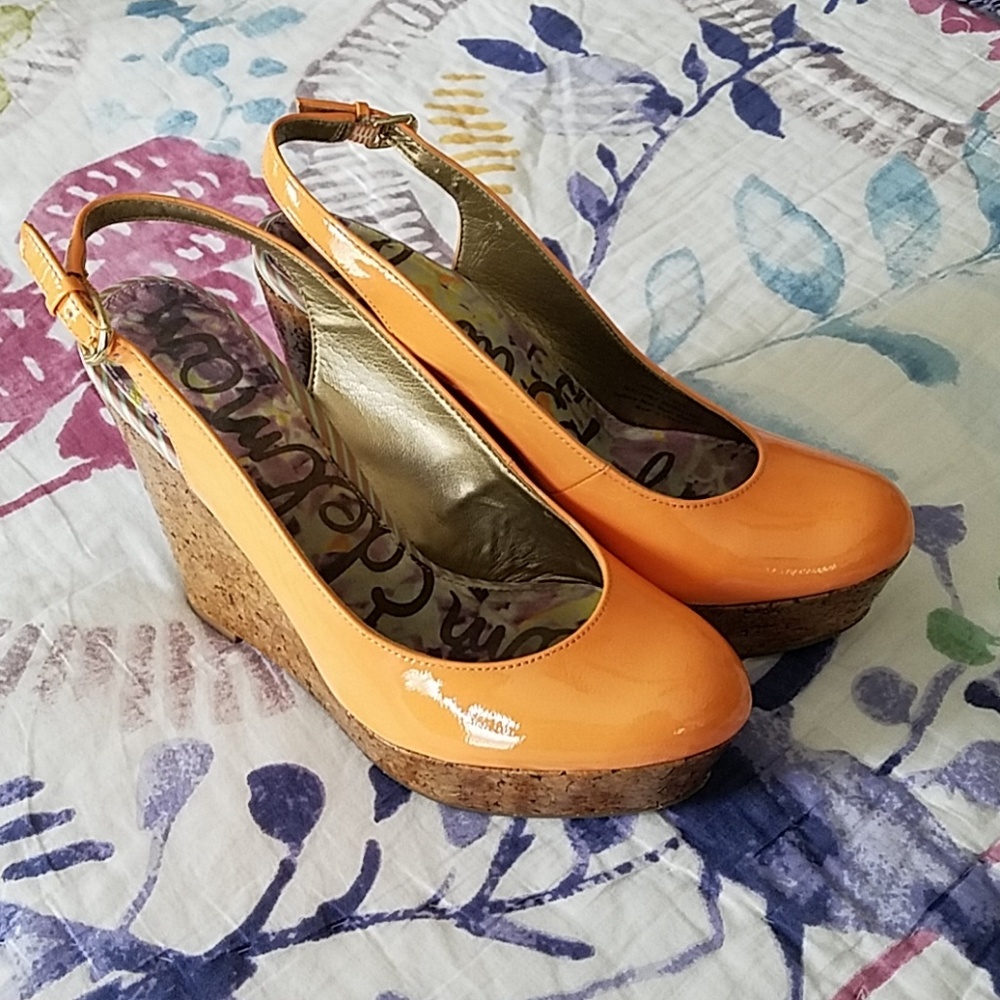 Sam Edelman orange wedges, 7